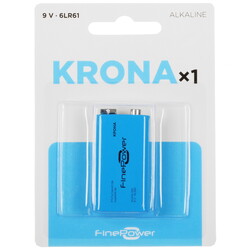 Изображение товара Батарейка FinePower крона (6LR61/6F22/CR-9V)