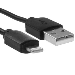 Изображение товара Кабель круглый Гарнизон Lightning 8-pin - USB 2.0 Type-A черный 1.8 м