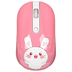 Изображение товара Мышь беспроводная DEXP WM-311WU Rabbit with heart  розовый