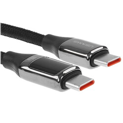 Изображение товара Кабель круглый USAMS USB Type-C - USB Type-C черный 1.2 м