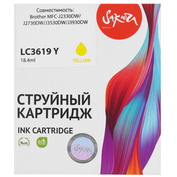 Изображение товара Картридж Sakura LC3619Y желтый