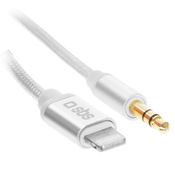 Изображение товара Кабель   SBS Lightning - jack 3.5 мм серый