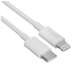 Изображение товара Кабель круглый CUKTECH Lightning 8-pin - USB Type-C белый 1 м