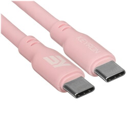 Изображение товара Кабель круглый KEYRON USB Type-C - USB Type-C розовый 1.5 м