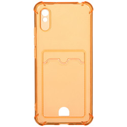 Изображение товара Накладка  Zibelino Silicone Card Holder для Xiaomi REDMI 9A оранжевый