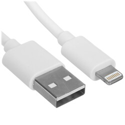 Изображение товара Кабель круглый KingPrice Lightning 8-pin - USB 2.0 Type-A белый 1.5 м