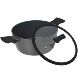 Изображение товара Кастрюля OneTwo Agate O3SC38 3.8 л 24 см серый