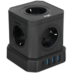 Изображение товара Сетевой фильтр AGNI TP-VE4U5E-C черный