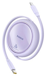 Изображение товара Кабель автосмотка Baseus Lightning 8-pin - USB Type-C белый 1 м