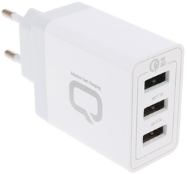 Изображение товара Сетевое зарядное устройство QUMO Wall QC3.0 белый