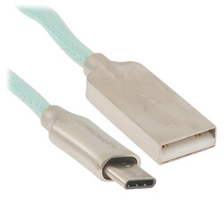 Изображение товара Кабель круглый Crown USB Type-C - USB 2.0 Type-A голубой 1 м
