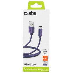 Изображение товара Кабель круглый SBS USB Type-C - USB 2.0 Type-A синий 1 м