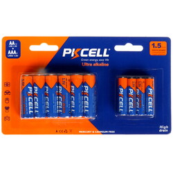 Изображение товара Батарейка PKCELL LR6(12)+LR03(8) AAA (LR03/FR03), AA (LR6/ER14505/FR6/R6P)