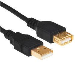 Изображение товара Кабель 5BITES USB Type-A - USB Type-A черный 1.8 м