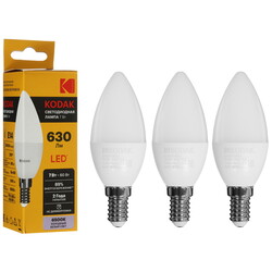 Изображение товара Комплект светодиодных ламп Kodak B35-7W-865-E14