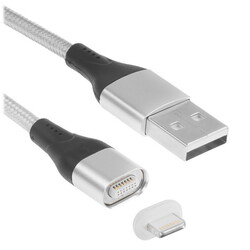 Изображение товара Кабель круглый JETACCESS Lightning 8-pin - USB 2.0 Type-A серебристый 2 м