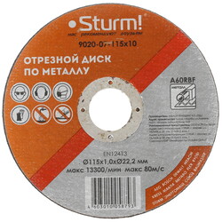 Изображение товара Диск отрезной Sturm! 9020-07-115x10