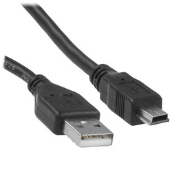 Изображение товара Кабель круглый Cablexpert mini USB - USB 2.0 Type-A черный 0.3 м