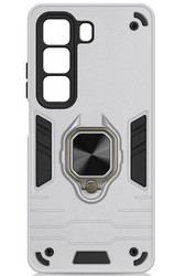 Изображение товара Накладка  DF Armor Case для Infinix HOT 50 4G серебристый/черный