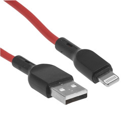 Изображение товара Кабель BoraSCO Lightning 8-pin - USB Type-A красный 1 м