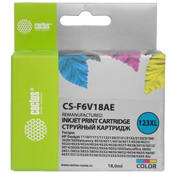 Изображение товара Картридж Cactus CS-F6V18AE голубой, желтый, пурпурный