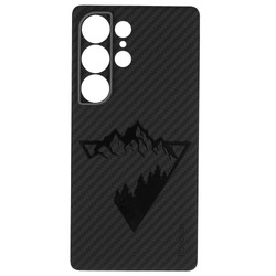 Изображение товара Накладка  Zibelino Kondijan Carbon MAGSAFE для Samsung Galaxy S25 Ultra черный