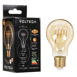 Изображение товара Лампа светодиодная Voltega VG10-A60GE27warm4W-FB