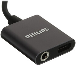 Изображение товара Кабель   Philips USB Type-C - jack 3.5 мм, USB Type-C черный