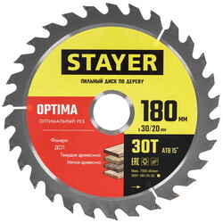 Изображение товара Диск пильный STAYER 3681-180-30-30_z01
