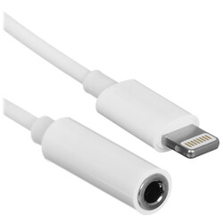 Изображение товара Кабель   GoPower Lightning - jack 3.5 мм белый