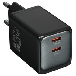 Изображение товара Сетевое зарядное устройство TFN GaN C+C 45W Dual черный
