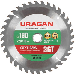 Изображение товара Диск пильный Uragan 36801-190-20-36_z01