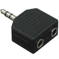 Изображение товара Адаптер   VCOM jack 3.5 мм - jack 3.5 мм х2 шт. черный