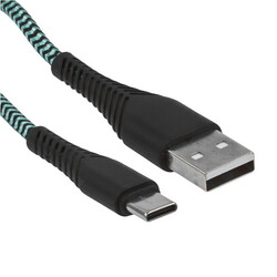 Изображение товара Кабель круглый BoraSCO USB Type-C - USB 2.0 Type-A зеленый 1 м