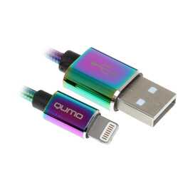 Изображение товара Кабель круглый QUMO Lightning 8-pin MFI - USB 2.0 Type-A разноцветный 1 м