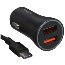 Изображение товара Автомобильное ЗУ Baseus Golden Contactor серый