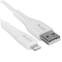 Изображение товара Кабель круглый Lyambda Lightning 8-pin MFI - USB 2.0 Type-A белый 2.5 м