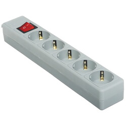 Изображение товара Сетевой фильтр Perfeo POWER+ PF-PP-5/3.0-G серый