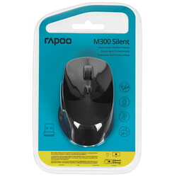 Изображение товара Мышь беспроводная RAPOO M300 Silent [M300-DGRY] серый
