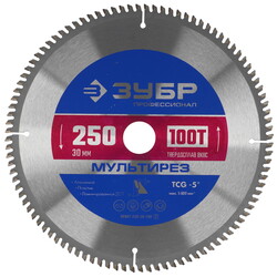 Изображение товара Диск пильный ЗУБР Мультирез 36907-250-30-100_z01