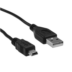 Изображение товара Кабель круглый Гарнизон mini USB - USB 2.0 Type-A черный 0.5 м
