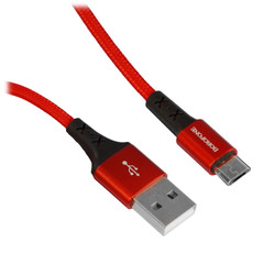 Изображение товара Кабель круглый Borofone micro USB - USB 2.0 Type-A красный 1 м