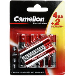 Изображение товара Батарейка Camelion Plus Alkaline 4+2LR6-BP AA (LR6/ER14505/FR6/R6P)