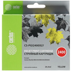 Изображение товара Картридж Cactus CS-PGI2400XLY желтый