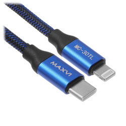 Изображение товара Кабель круглый Maxvi Lightning 8-pin - USB Type-C синий 1.2 м