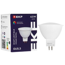 Изображение товара Умная светодиодная лампа EKF Connect RGBW GU5.3