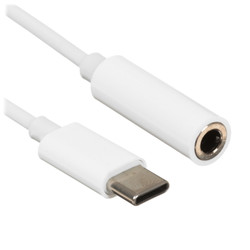 Изображение товара Кабель   GoPower USB Type-C - jack 3.5 мм белый