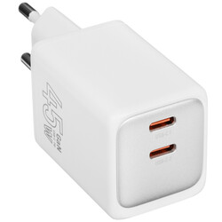 Изображение товара Сетевое зарядное устройство TFN GaN C+C 45W Dual белый