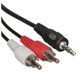 Изображение товара Кабель   Cablexpert 2RCA - jack 3.5 мм черный