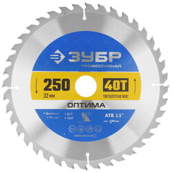 Изображение товара Диск пильный Зубр 36903-250-32-40_z01